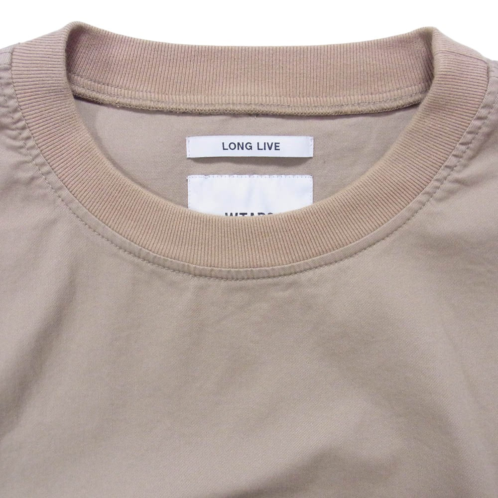 WTAPS ダブルタップス 21AW 212BRDT-SHM05 COTTON TWILL SMOCK LS コットンツイル プルオーバー クルーネック 長袖 スモック ベージュ ベージュ系 X02【中古】