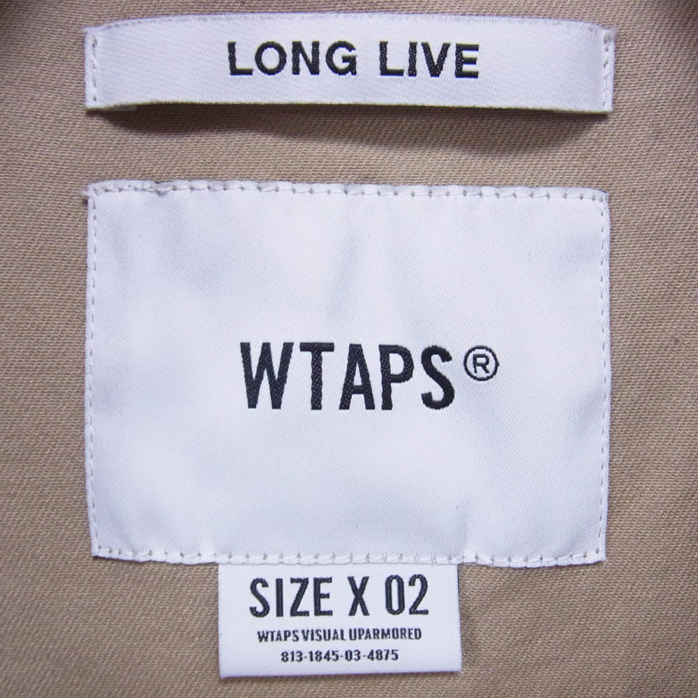 WTAPS ダブルタップス 21AW 212BRDT-SHM05 COTTON TWILL SMOCK LS コットンツイル プルオーバー クルーネック 長袖 スモック ベージュ ベージュ系 X02【中古】