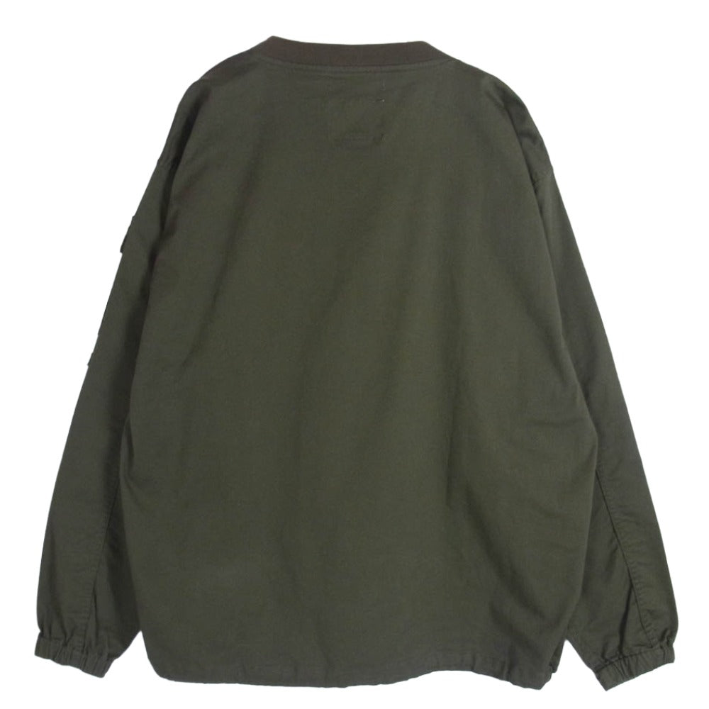 WTAPS ダブルタップス 21AW 212BRDT-SHM05 COTTON TWILL SMOCK LS コットンツイル プルオーバー クルーネック 長袖 スモック カーキ カーキ系 X03【中古】