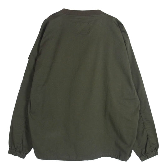 WTAPS ダブルタップス 21AW 212BRDT-SHM05 COTTON TWILL SMOCK LS コットンツイル プルオーバー クルーネック 長袖 スモック カーキ カーキ系 X03【中古】