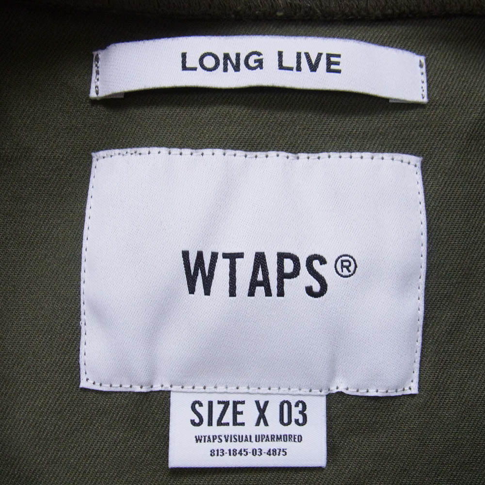 WTAPS ダブルタップス 21AW 212BRDT-SHM05 COTTON TWILL SMOCK LS コットンツイル プルオーバー クルーネック 長袖 スモック カーキ カーキ系 X03【中古】