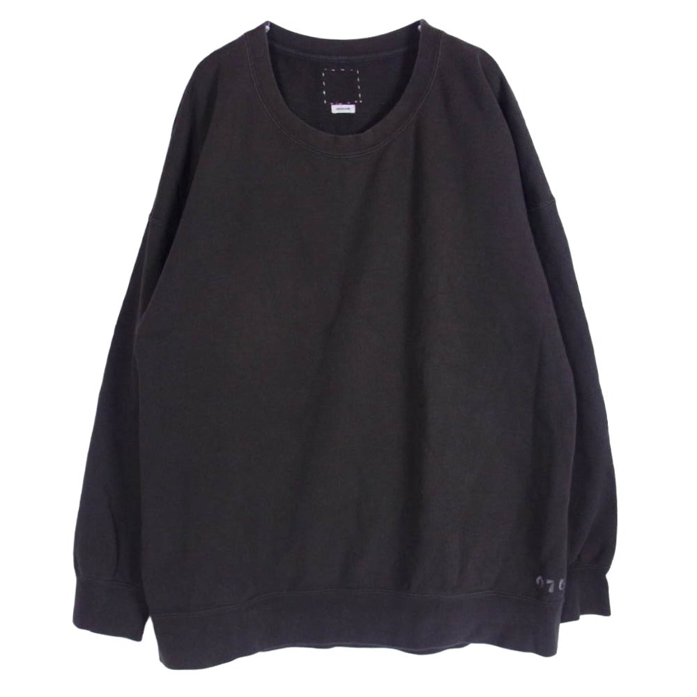 VISVIM ビズビム 18SS 0118105010039 JUMBO SWEAT CREW L/S ジャンボ 長袖 クルーネック スウェット ブラウン ダークブラウン系 3【中古】