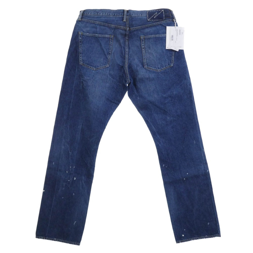 VISVIM ビズビム 24AW 0124205005012 0124205005012 SOCIAL SCULPTURE 11 DRY-24 ペンキ ウォッシュ ダメージ 加工 ボタンフライ ジーンズ デニム パンツ インディゴブルー系 3【極上美品】【中古】