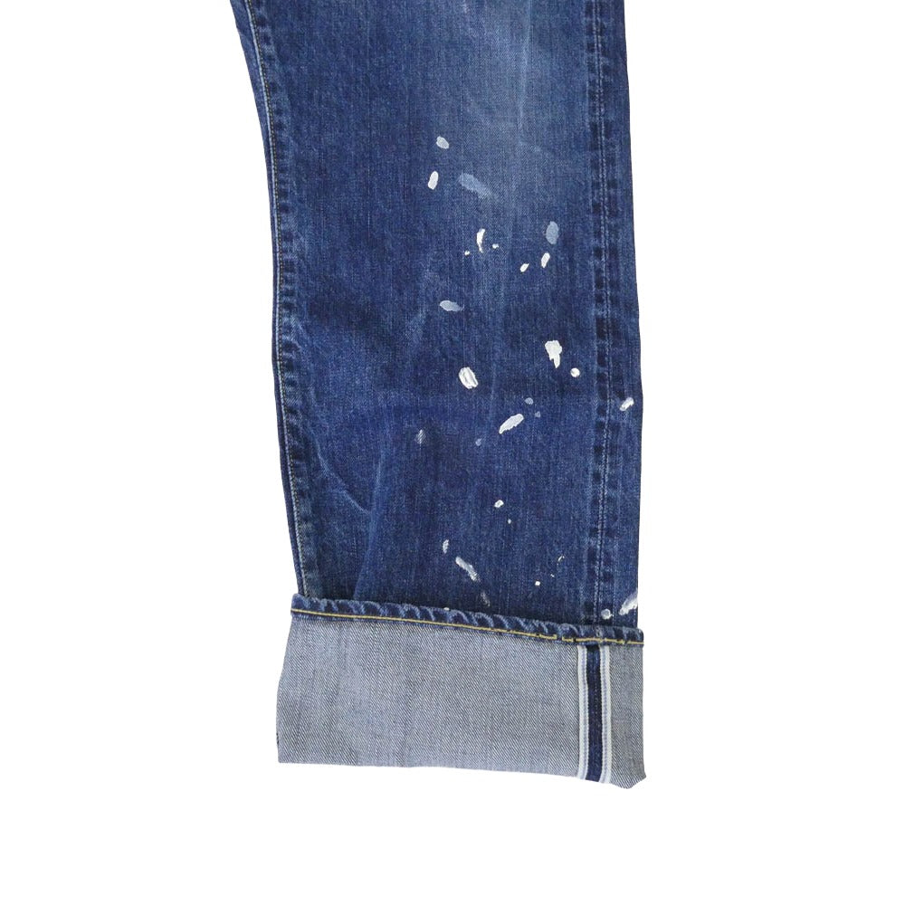 VISVIM ビズビム 24AW 0124205005012 0124205005012 SOCIAL SCULPTURE 11 DRY-24 ペンキ ウォッシュ ダメージ 加工 ボタンフライ ジーンズ デニム パンツ インディゴブルー系 3【極上美品】【中古】