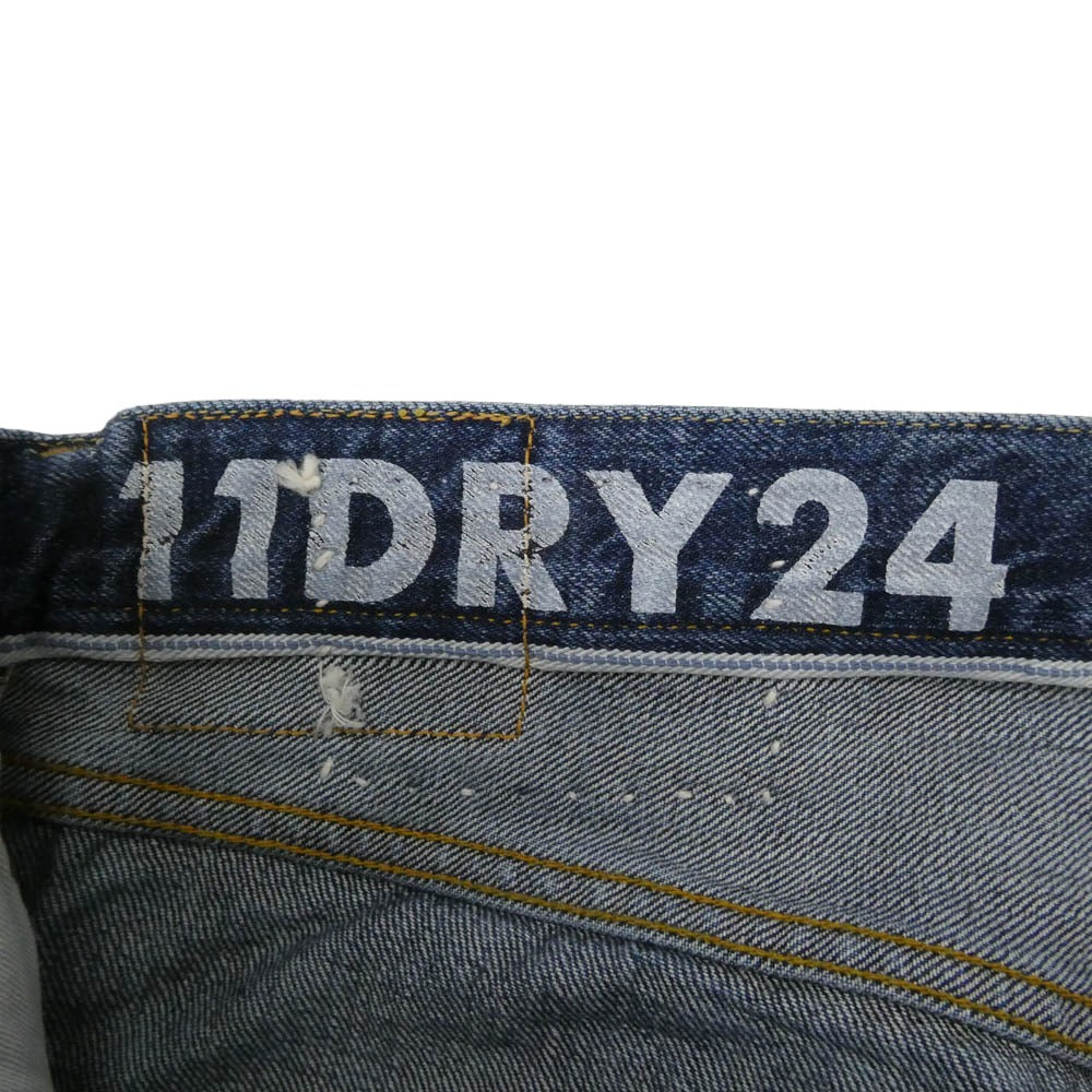 VISVIM ビズビム 24AW 0124205005012 0124205005012 SOCIAL SCULPTURE 11 DRY-24 ペンキ ウォッシュ ダメージ 加工 ボタンフライ ジーンズ デニム パンツ インディゴブルー系 3【極上美品】【中古】