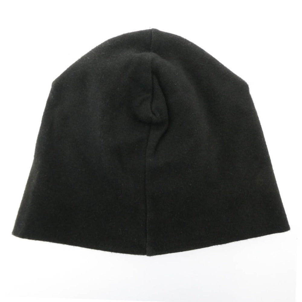 CHROME HEARTS クロムハーツ（原本無） OLD CRS オールド CHクロス 刺繍 ビーニー コットン ニットキャップ 帽子 ブラック系 ONE SIZE【中古】