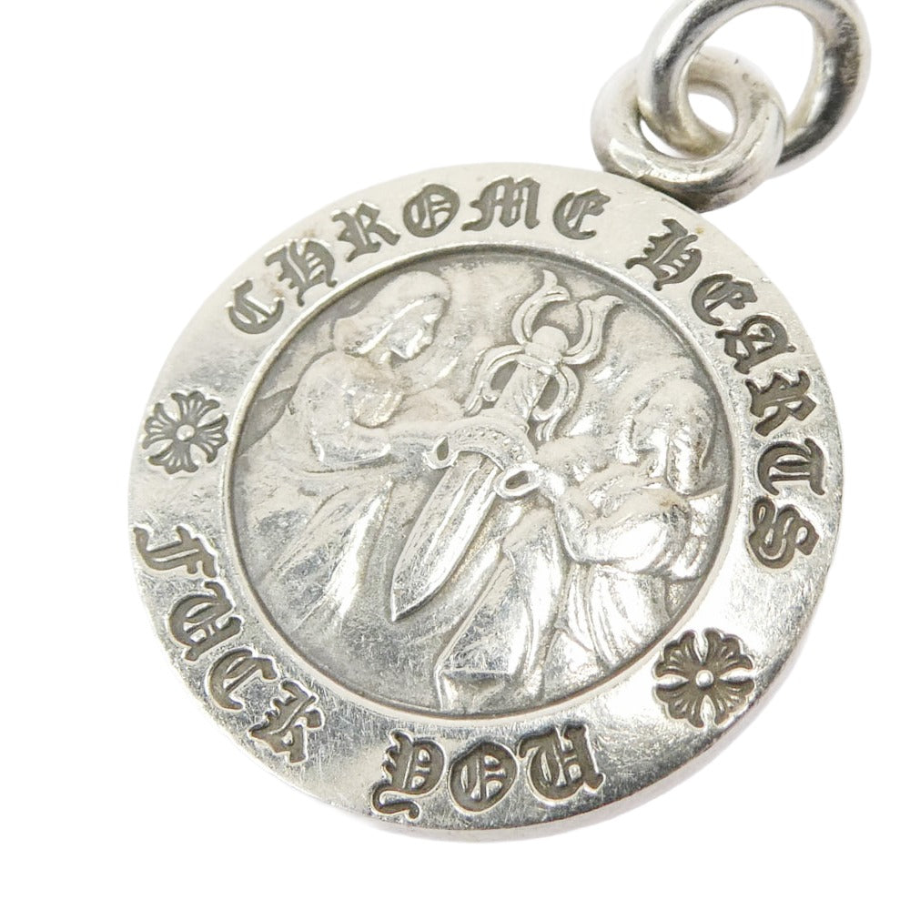 CHROME HEARTS クロムハーツ（原本無） ANGL MDL V1 FUCK YOU エンジェルメダル ファックユー チャーム V1 ペンダントトップ シルバー系【中古】