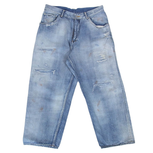 ANCELLM アンセルム 24SS ANC-PT03-RE REMAKE SELVEDGE TAPERED 5P DENIM PANTS リメイク セルビッジ テーパード デニムパンツ ジーンズ インディゴブルー系 3【中古】