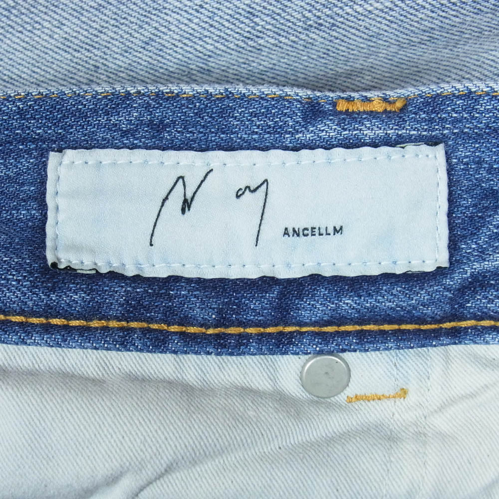 ANCELLM アンセルム 24SS ANC-PT03-RE REMAKE SELVEDGE TAPERED 5P DENIM PANTS リメイク セルビッジ テーパード デニムパンツ ジーンズ インディゴブルー系 3【中古】