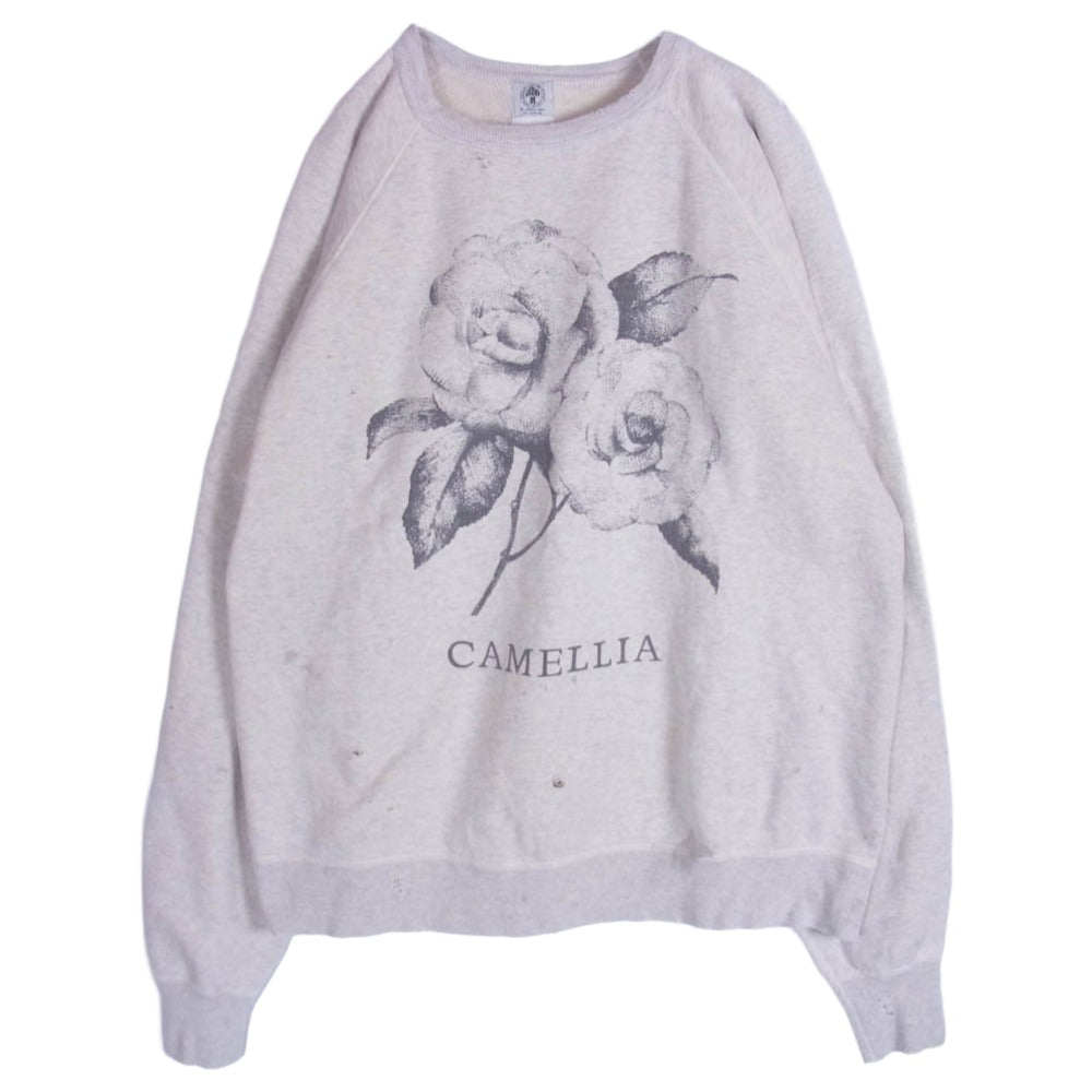 SAINT MICHAEL セントマイケル 21AW SM-A21-0000-029 RGLN SWT SH_CAMELLIA カメリア クルーネック スウェット トレーナー グレー系 不明【中古】