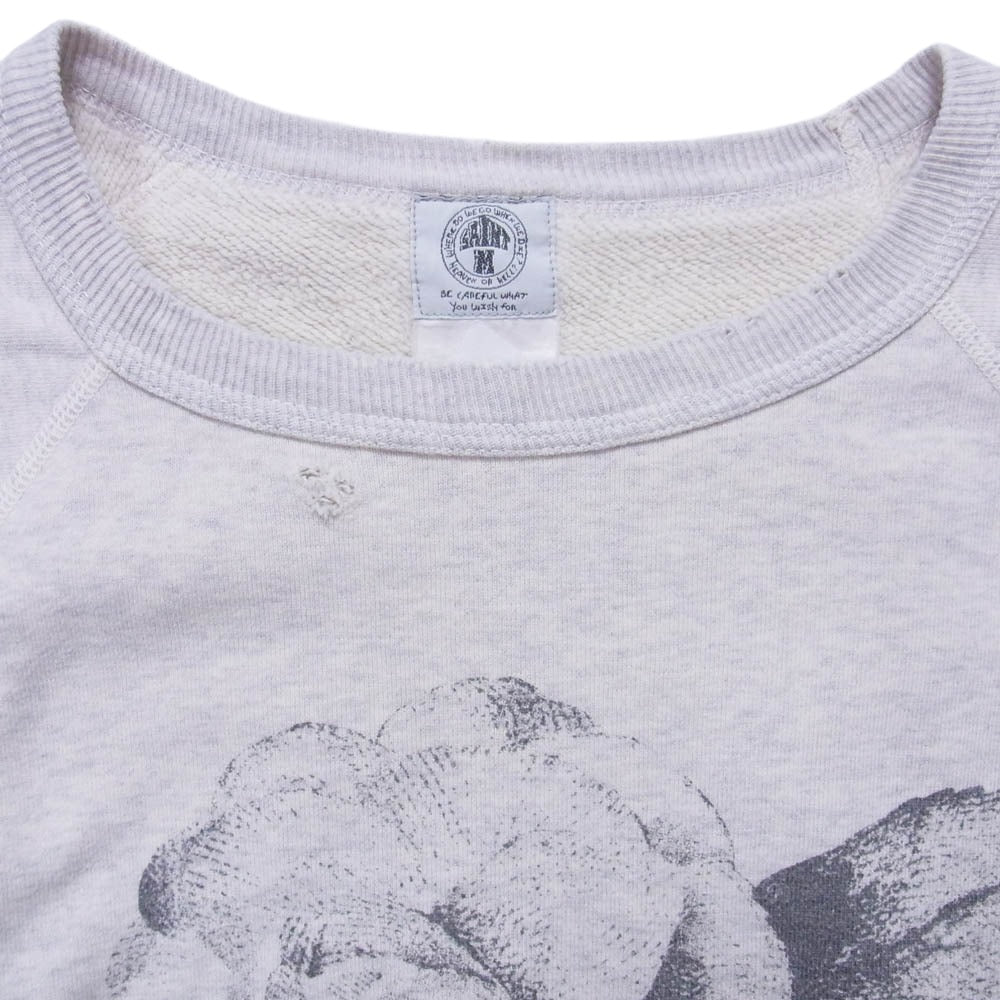 SAINT MICHAEL セントマイケル 21AW SM-A21-0000-029 RGLN SWT SH_CAMELLIA カメリア クルーネック スウェット トレーナー グレー系 不明【中古】