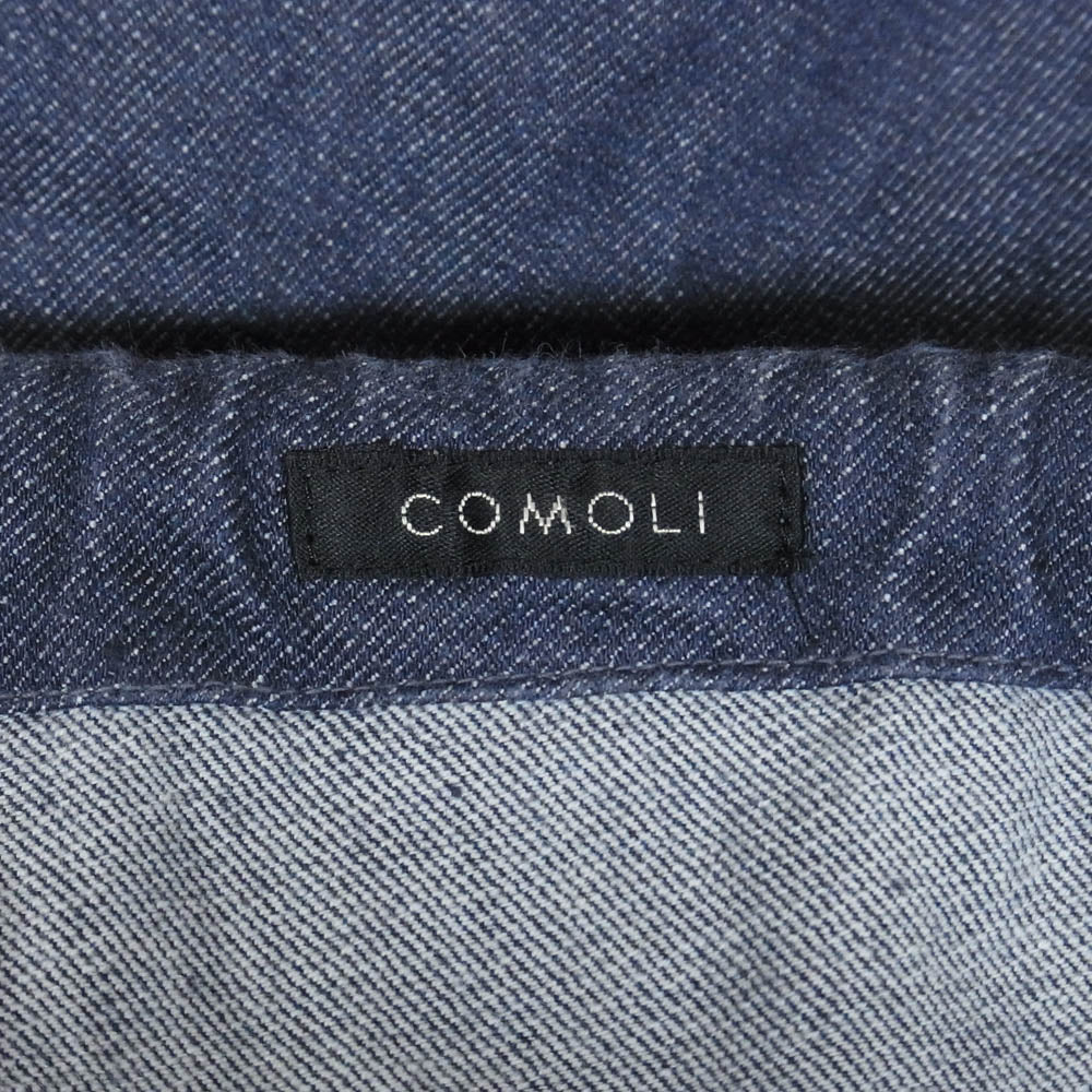 COMOLI コモリ 21SS T01-03013 リネンコットン ドローストリングパンツ インディゴブルー系 3【中古】