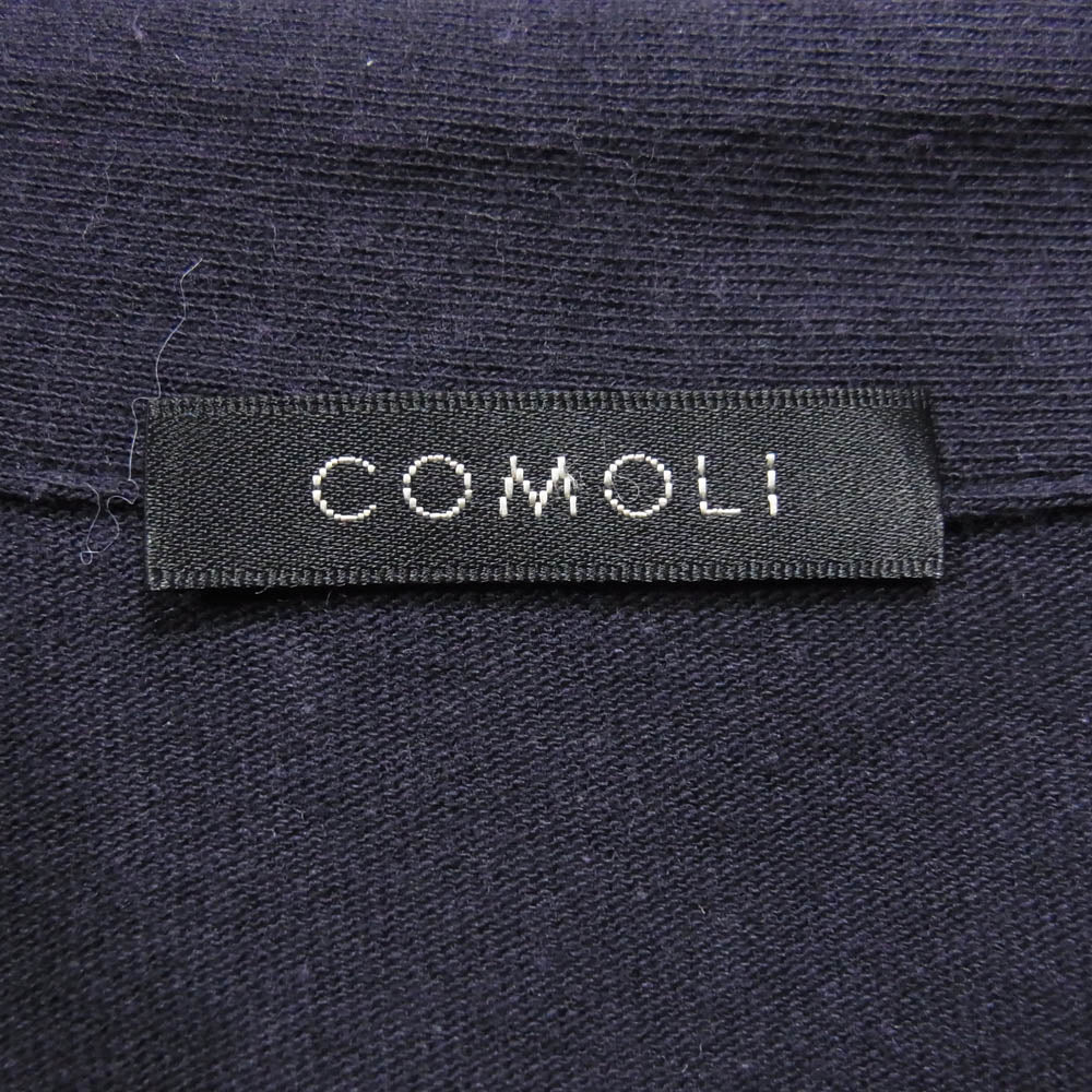 COMOLI コモリ 24SS Z01-05015 コットンジャージ コモリシャツ 長袖 シャツ ネイビー系 3【中古】