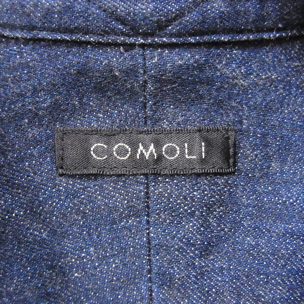 COMOLI コモリ 22AW W03-02004 デニム コモリシャツ 長袖 シャツ インディゴブルー系 3【中古】