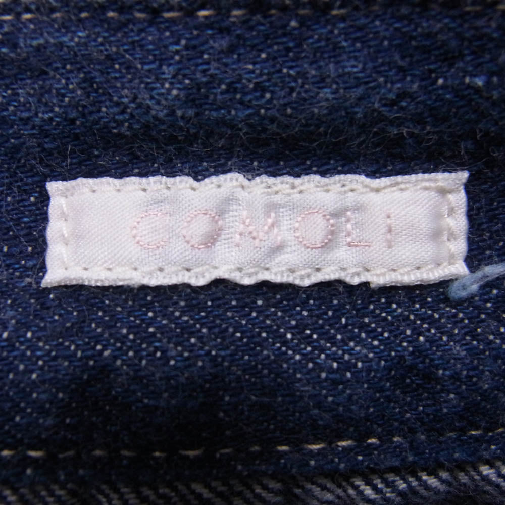 COMOLI コモリ 21SS T01-03004 ベルテッド デニムパンツ インディゴ インディゴブルー系 3【中古】