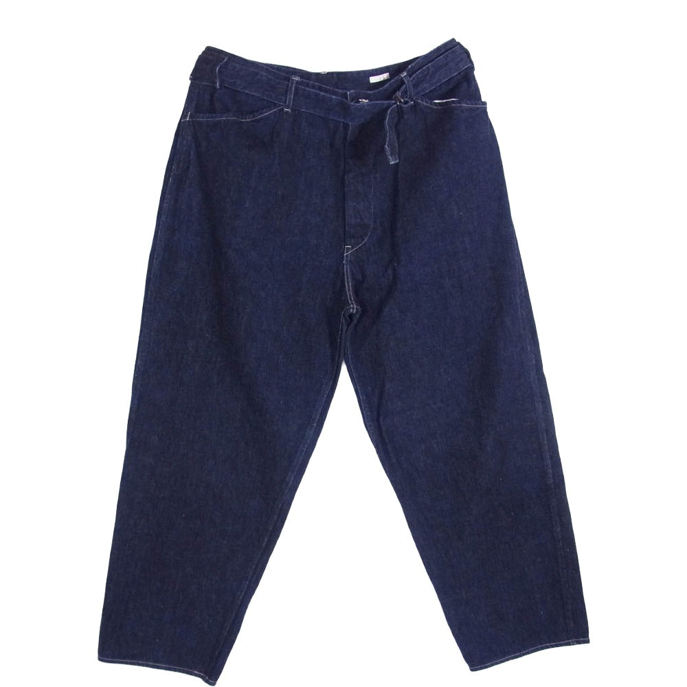 COMOLI コモリ 23SS X01-03001 ベルテッド デニムパンツ インディゴ インディゴブルー系 4【中古】