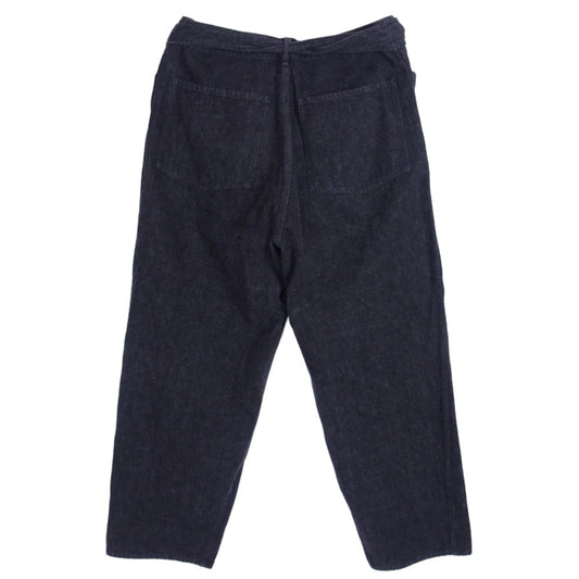 COMOLI コモリ 21AW U03-03011 ベルテッド デニムパンツ ブラックエクリュ ブラック系 4【中古】