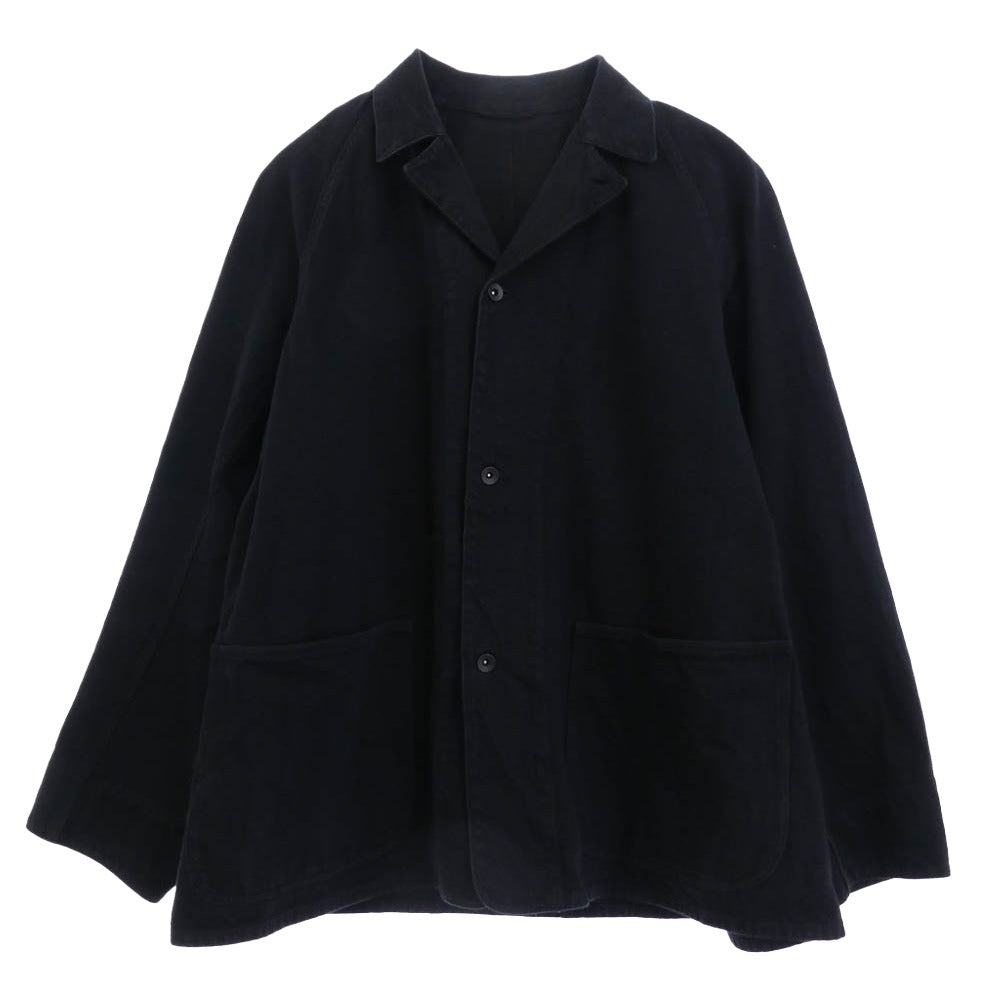 COMOLI コモリ 25SS B01-01006 コットンダックスジャケット ブラック系