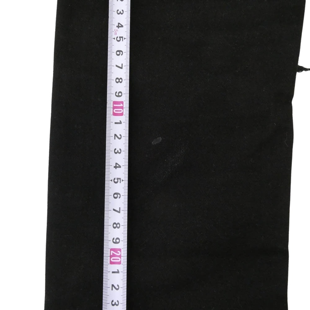 AMIRI アミリ RN150712 USA製 MX1 leather patch レザー 蛇腹 クラッシュ加工 スキニー ブラック デニム ストレッチ パンツ ブラック系 32【中古】
