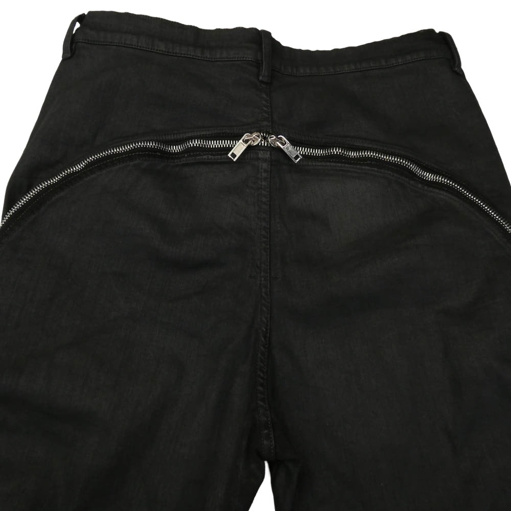 Rick Owens リックオウエンス 25AW DU02E7363-SBW DRKSHDW ダークシャドウ Bolan Banana Jeans バラン バナナ サイドジップ ワックス加工 コーティング ジーンズ デニムパンツ ブラック系 33【中古】