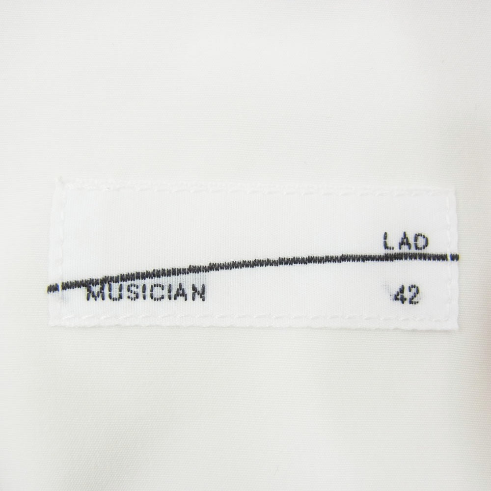 LAD MUSICIAN ラッドミュージシャン 2125-105 DECHINE STANDARD SHIRT デシン スタンダード 長袖 シャツ ホワイト系 42【中古】