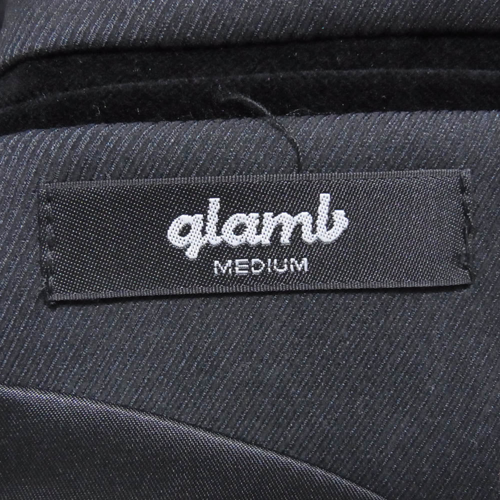 glamb グラム GB0125/ST05 Montmartre Tailored Jacket 総柄 ダブルブレスト モンマルトル テーラード ジャケット ブラック系 M【中古】