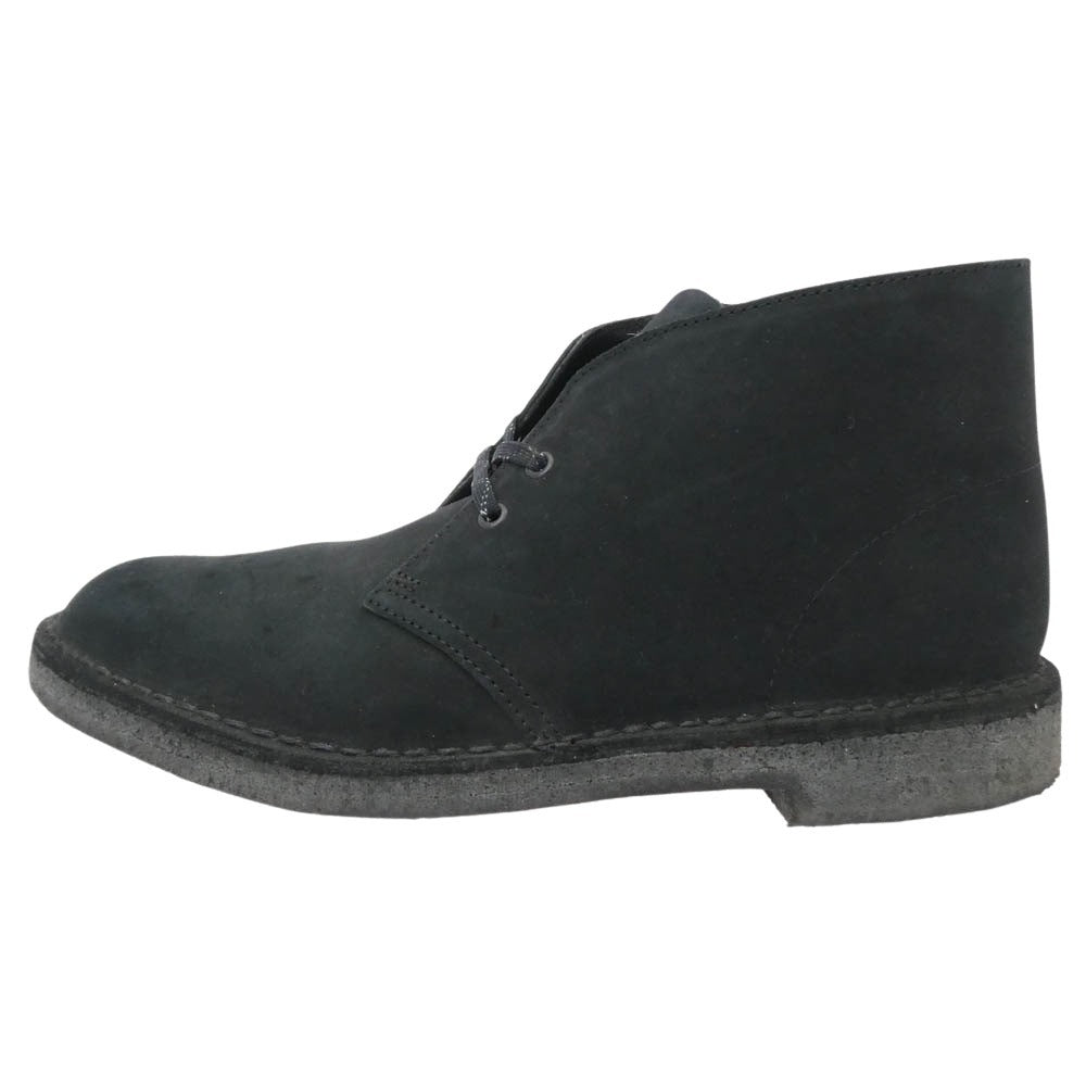 SOPHNET. ソフネット Clarks クラークス 26176817 DESERT BOOTS サイドジップ スエード デザート ブーツ ブラック系 9.5【中古】