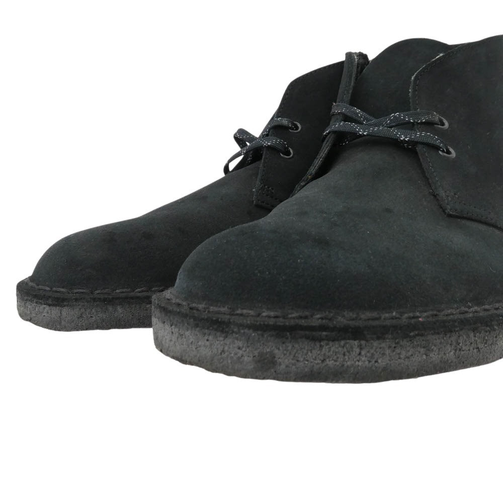 SOPHNET. ソフネット Clarks クラークス 26176817 DESERT BOOTS サイドジップ スエード デザート ブーツ ブラック系 9.5【中古】
