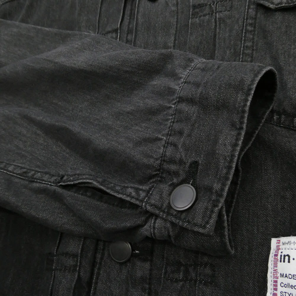 インストルメンタル I12BL001 in・stru(men-tal). インストルメンタル Cotton Tencel Denim Jacket コットン テンセル デニムジャケット ブラック系 44【美品】【中古】