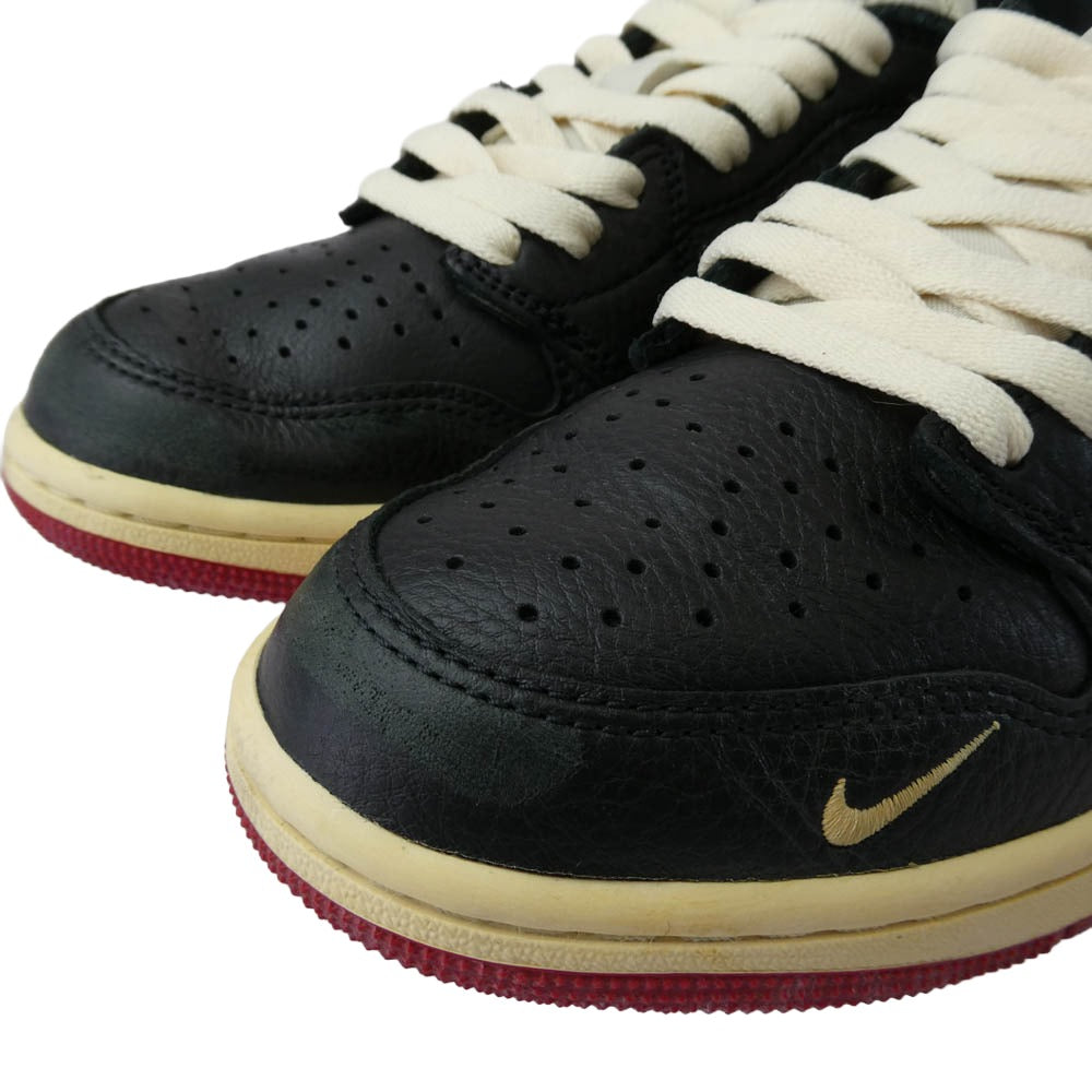 NIKE AIR JORDAN ナイキ ジョーダン IB8958-001 Nigel Sylvester ナイジェルシルベスター Air Jordan 1 Retro Low OG AJ1 Better With Time エアジョーダン レトロ ロー スニーカー ブラック系 クリーム系 26.5cm【中古】
