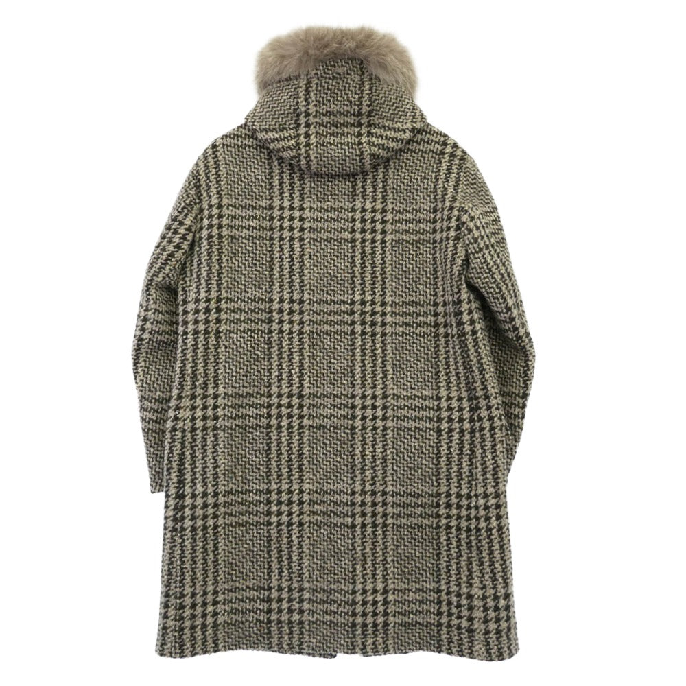 Herno ヘルノ PA0030U-38050-7020 ウール ファーフーデッド コート 裏地中綿 マルチカラー系 50【中古】