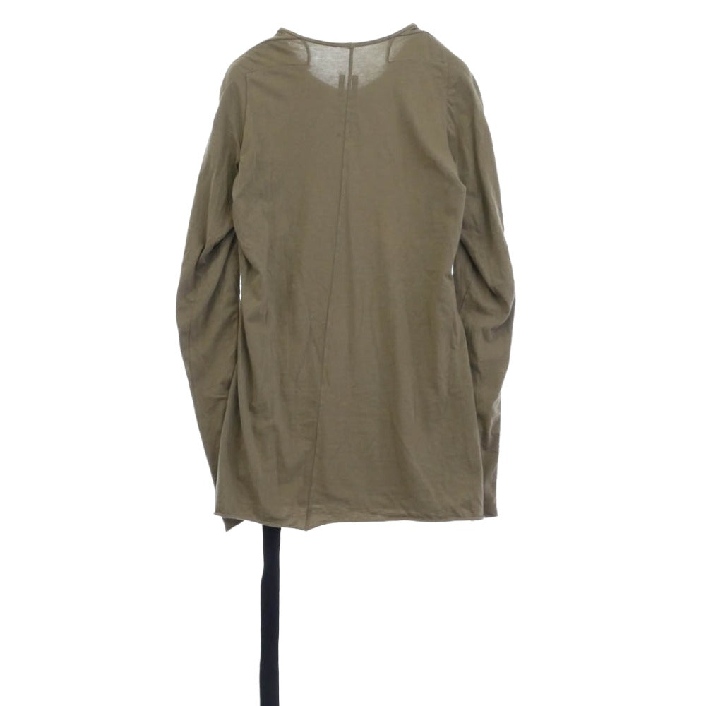 Rick Owens リックオウエンス DRKSHDW ダークシャドウ 23AW DS02C5212-RN Scarification long-sleeved T-shirt スカーフィケーション 長袖 Tシャツ カットソー カーキ系 M【中古】