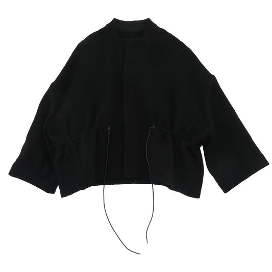 Rick Owens リックオウエンス 23AW RP02C1734-WFN Giacca Sail Jacket レザードローストリング ウール ジャケット ブラック系 ONE SIZE【中古】