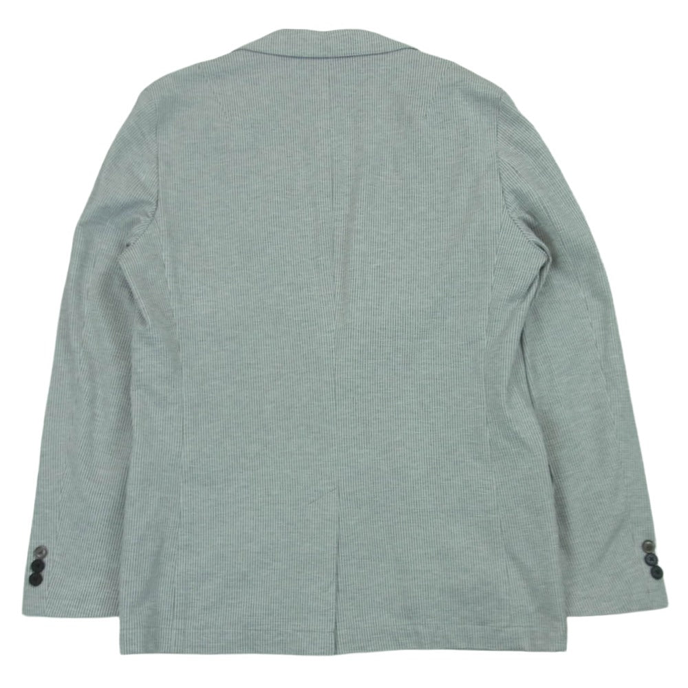LANVIN en Bleu ランバンオンブルー LB-6M-38656 シアサッカー ストライプ 2B テーラード ジャケット ライトグレー系 50【中古】