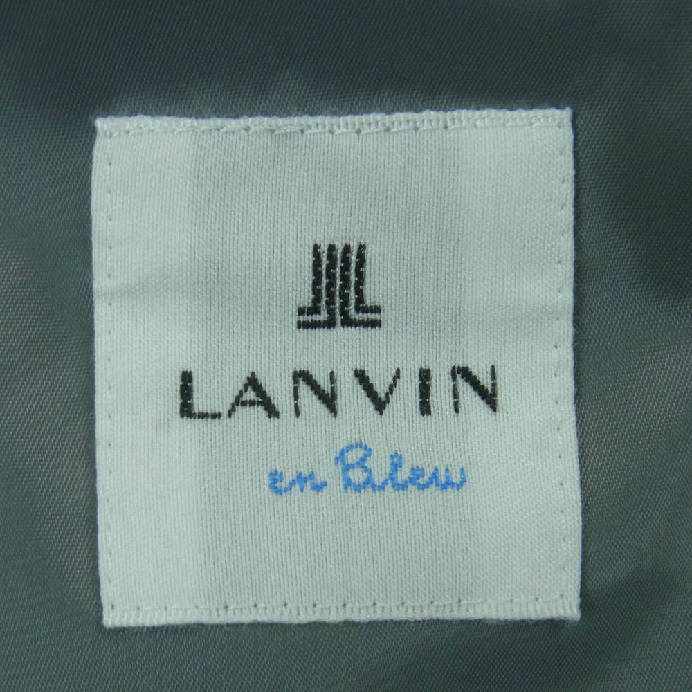 LANVIN en Bleu ランバンオンブルー LB-6M-38656 シアサッカー ストライプ 2B テーラード ジャケット ライトグレー系 50【中古】