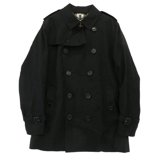 BURBERRY LONDON バーバリー ロンドン KENSINGTON ケンジントン ノバチェック トレンチコート ブラック系 50【中古】