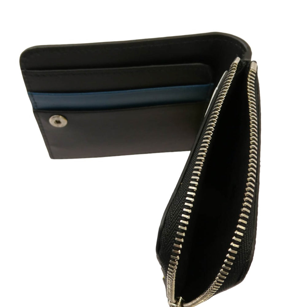 ETRO エトロ 総柄 ペイズリー レザー 2つ折り財布 マルチカラー系【極上美品】【中古】