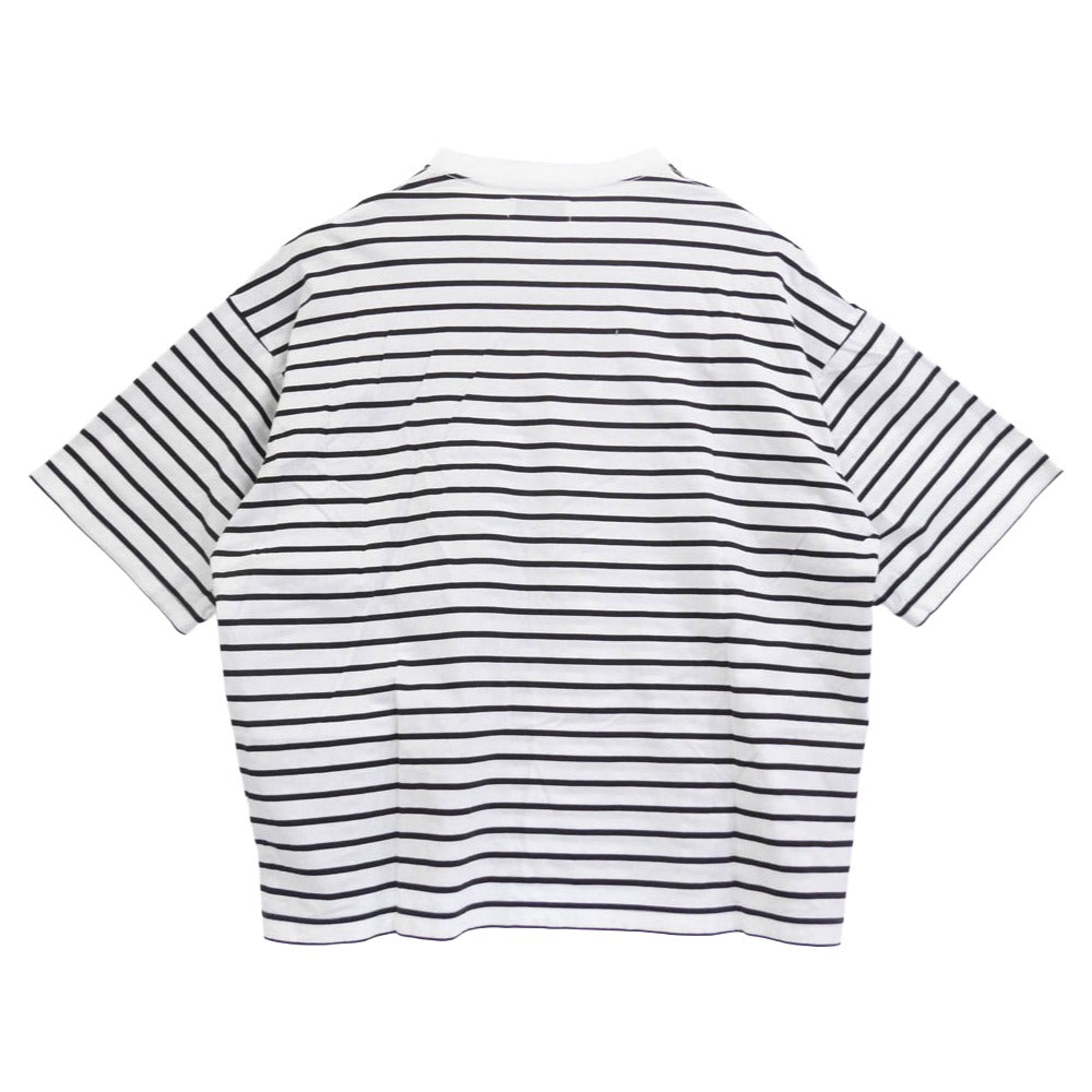 marka マーカ M21B-06CS01B BORDER TEE COMPACT 天竺 コットン Tシャツ 半袖カットソー ホワイト系 ブラック系 2【中古】
