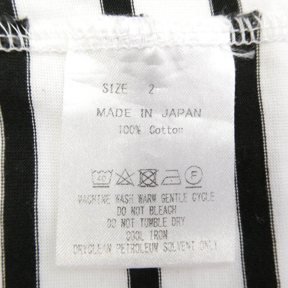 marka マーカ M21B-06CS01B BORDER TEE COMPACT 天竺 コットン Tシャツ 半袖カットソー ホワイト系 ブラック系 2【中古】