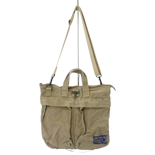 TOY'S McCOY トイズマッコイ コットン ヘルメット 2WAY ショルダーバッグ ハンドバッグ ベージュ系【中古】