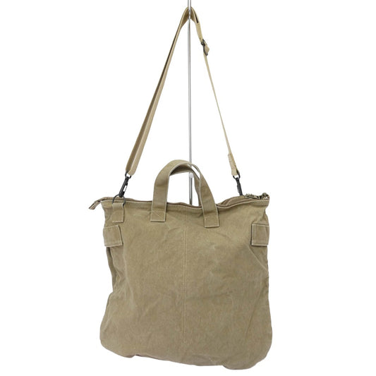 TOY'S McCOY トイズマッコイ コットン ヘルメット 2WAY ショルダーバッグ ハンドバッグ ベージュ系【中古】