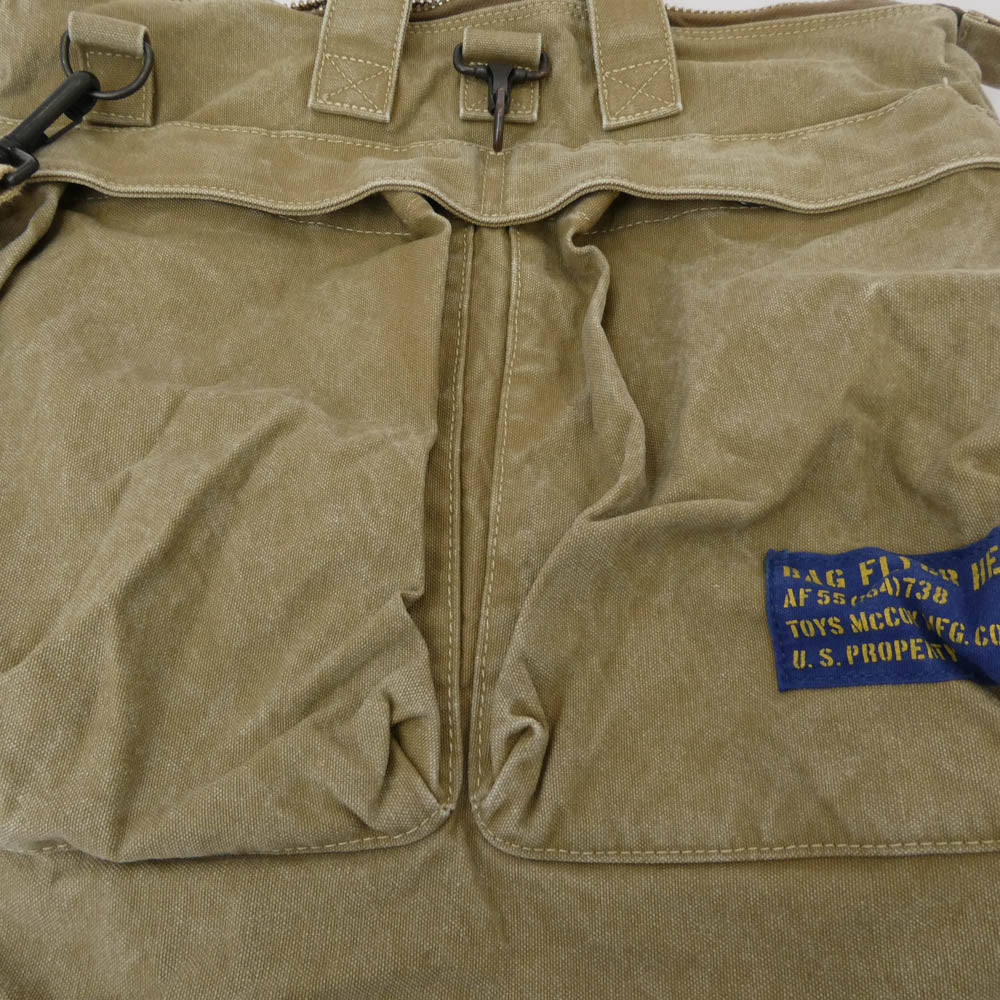 TOY'S McCOY トイズマッコイ コットン ヘルメット 2WAY ショルダーバッグ ハンドバッグ ベージュ系【中古】