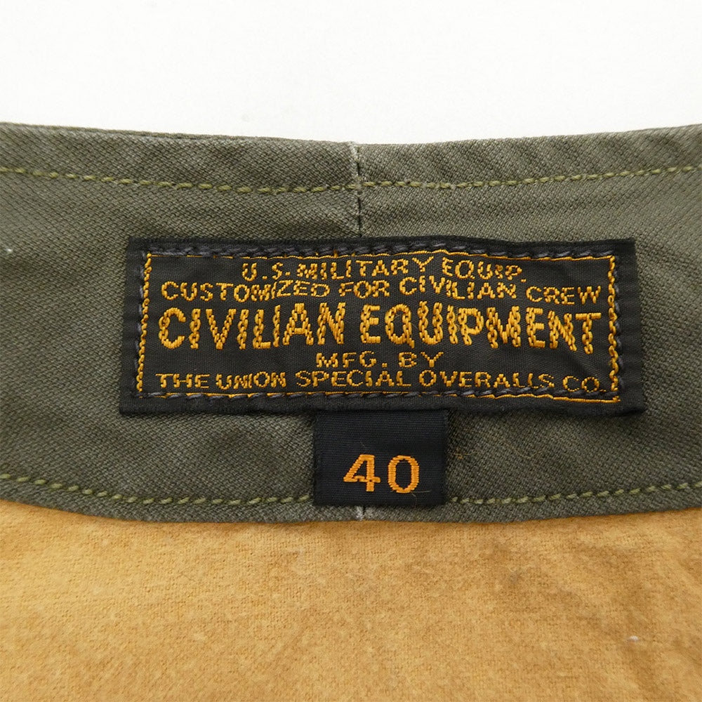 FREEWHEELERS フリーホイーラーズ CIVILIAN MILITARY STYLE CLOTHING DECK VEST カスタム プリント デッキベスト カーキ系 40【中古】