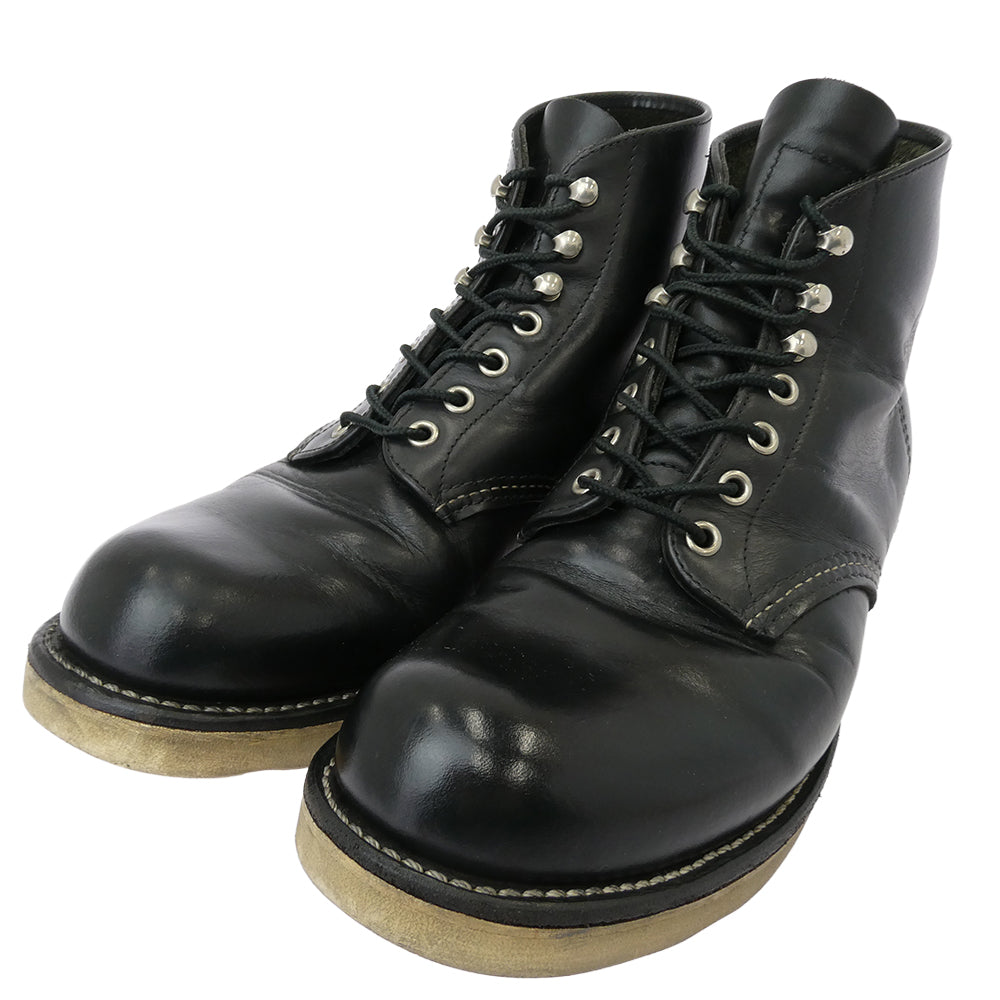 RED WING レッドウィング 8165 USA製 2010年製 CLASSIC ROUND 6INCH クラシック ラウンド レザー ブーツ ブラック系 8.5【中古】