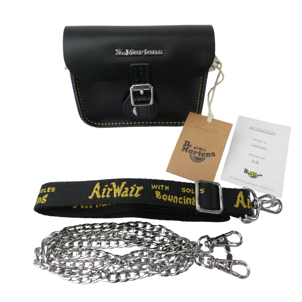 Dr.Martens ドクターマーチン AD105001 5inch SATCHEL BAG 5インチ サッチェル バッグ ブラック系 シルバー系【極上美品】【中古】