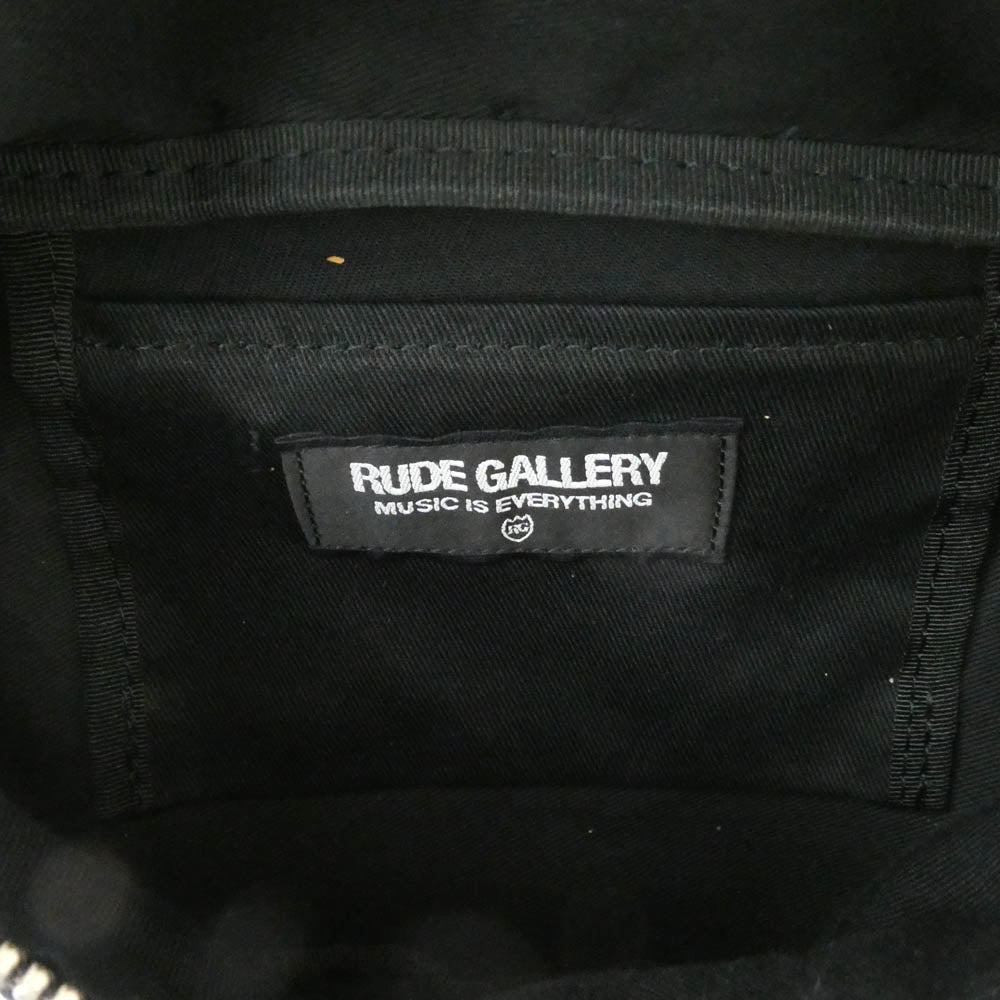 RUDE GALLERY ルードギャラリー キャンバス × レザー ウェスト ポーチ ショルダー バッグ ブラック系【中古】