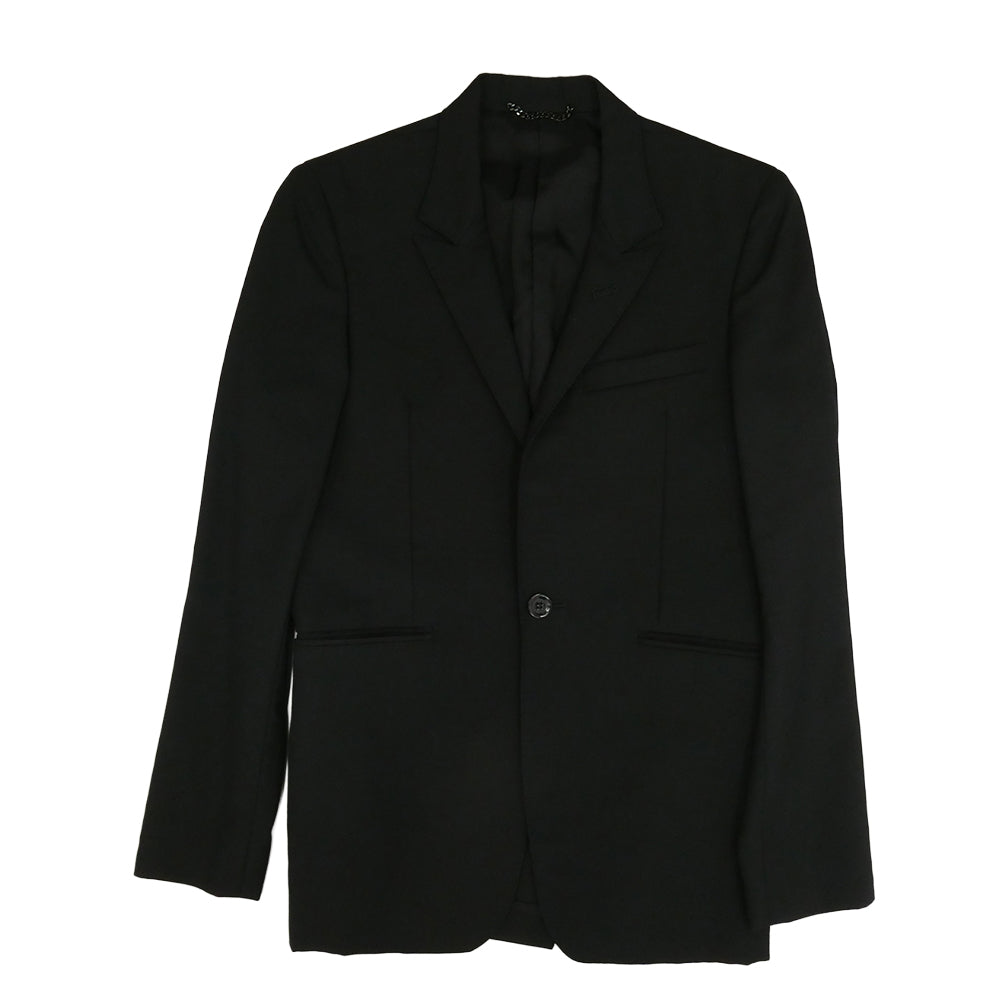 RUDE GALLERY BLACK REBEL ルードギャラリーブラックレーベル 1ボタン 半裏 スーツ セットアップ ブラック系 ジャケット2　パンツ3【中古】