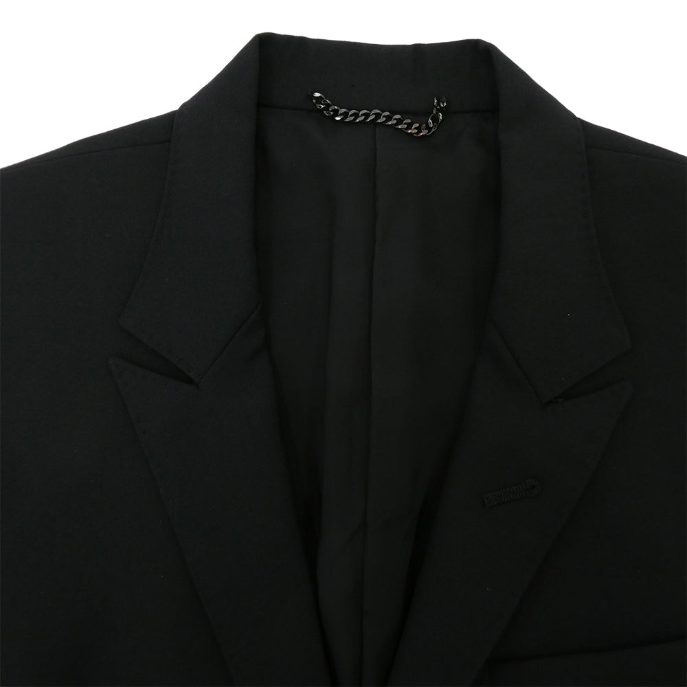 RUDE GALLERY BLACK REBEL ルードギャラリーブラックレーベル 1ボタン 半裏 スーツ セットアップ ブラック系 ジャケット2　パンツ3【中古】