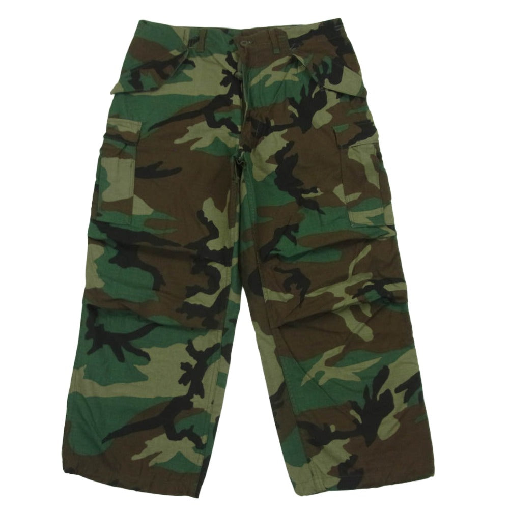 ヴィンテージ 8415-01-099-7857 US ARMY 米軍 カモフラ カーゴ パンツ グリーン系 ブラウン系 M【中古】