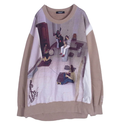 UNDERCOVER アンダーカバー 24AW UC2D9801-3 プリント プルオーバー スウェット トレーナー ライトブラウン系 5【中古】